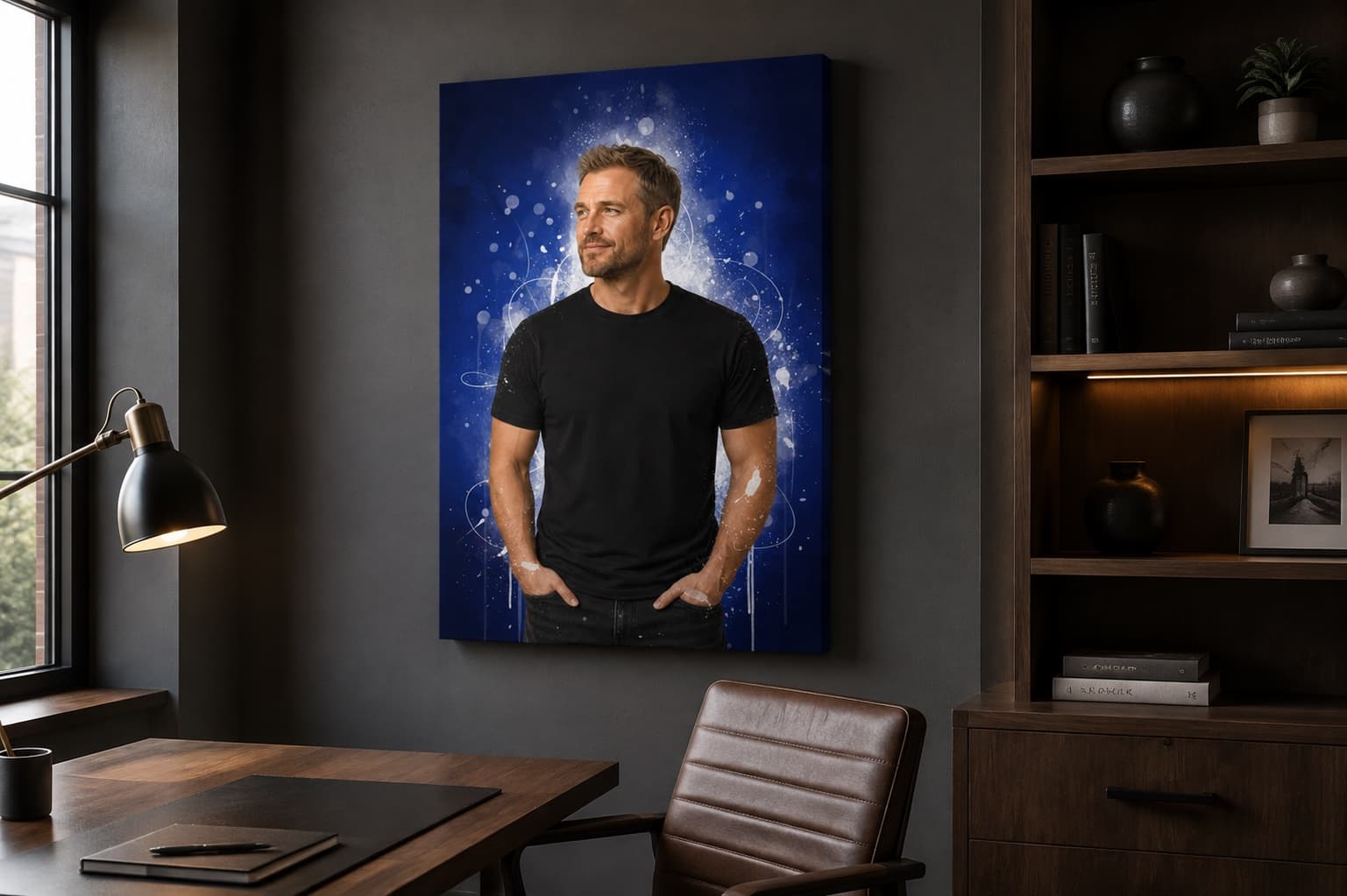 Sinine Dream Art portree kodukontoris